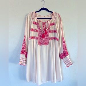 Free People Size S cream long sleeve dress